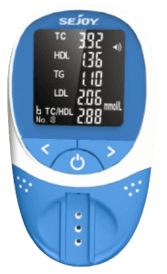 Meo Digital Lipid Meter — finger-prick, strip, 3 minutes